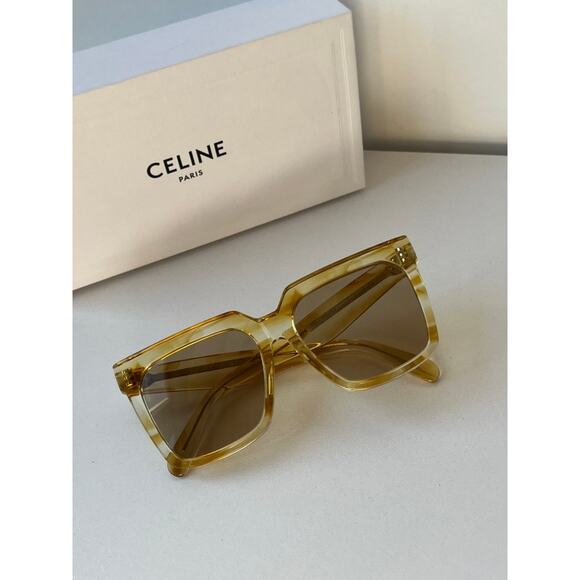 NEW Celine CL4055IN Tilda Square Sunglasses in Brown Havana - Picture 7 of 7